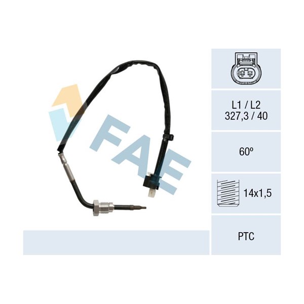 Sensor, avgastemperatur Fae 68027 FAE