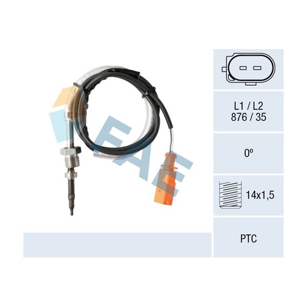 Sensor, avgastemperatur Fae 68028 FAE