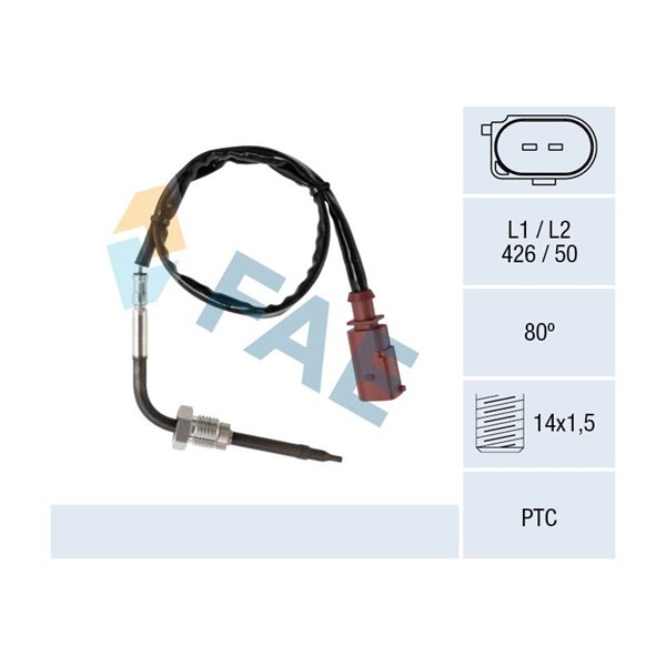 Sensor, avgastemperatur Fae 68036 FAE
