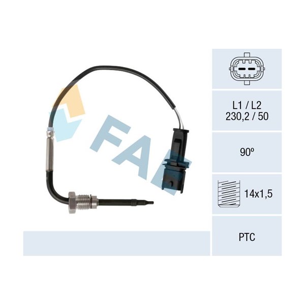 Sensor, avgastemperatur Fae 68037 FAE