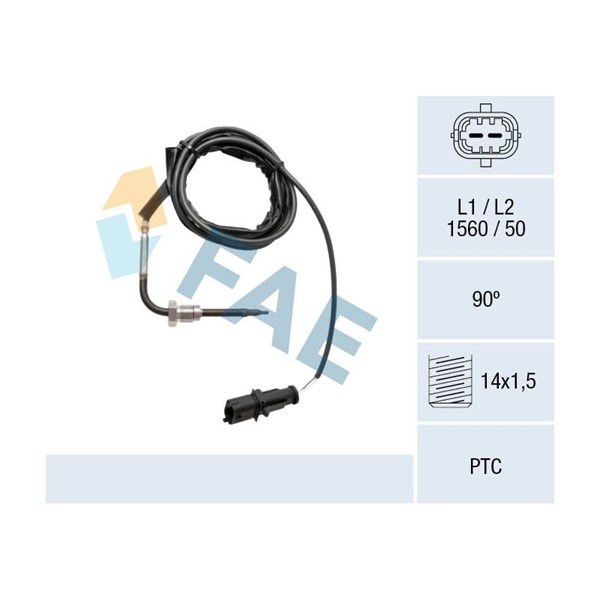 Sensor, avgastemperatur Fae 68038 FAE