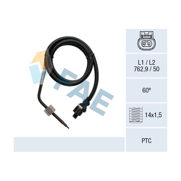 Sensor, avgastemperatur Fae 68041 FAE