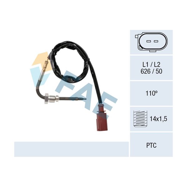 Sensor, avgastemperatur Fae 68042 FAE