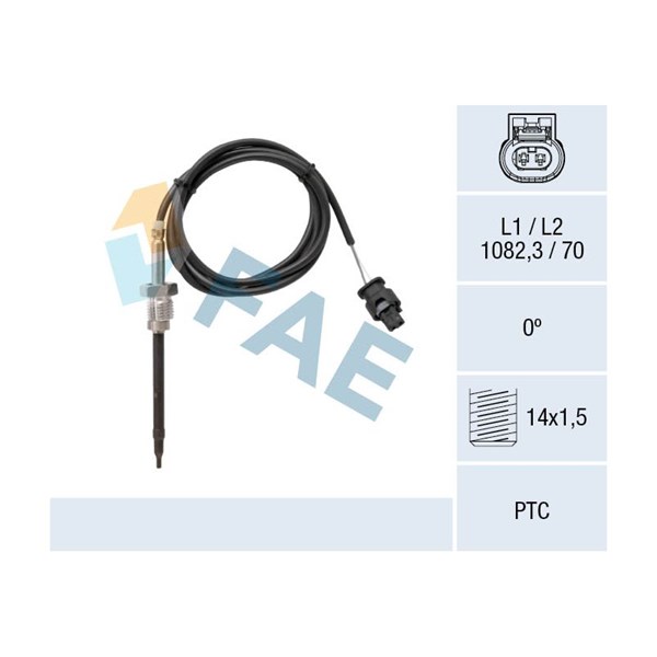 Sensor, avgastemperatur Fae 68046 FAE