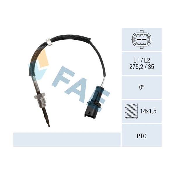 Sensor, avgastemperatur Fae 68047 FAE