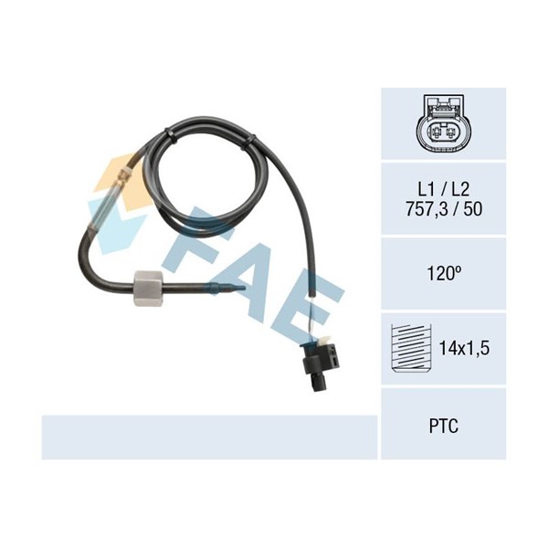Sensor, avgastemperatur Fae 68050 FAE