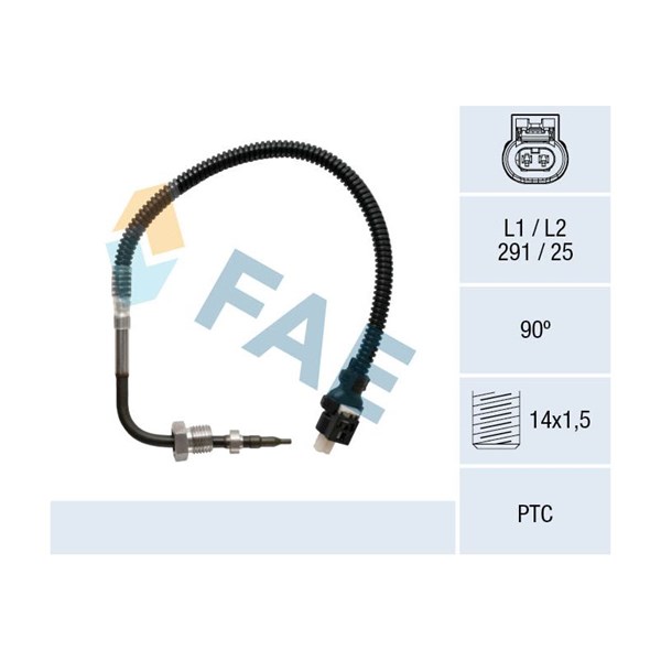 Sensor, avgastemperatur Fae 68053 FAE