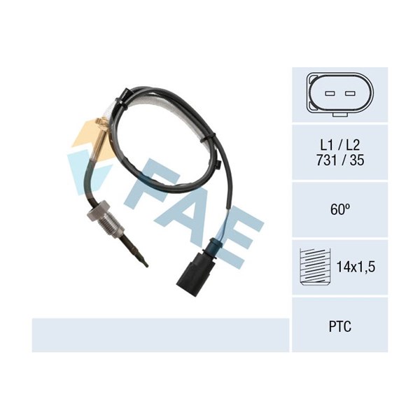 Sensor, avgastemperatur Fae 68056 FAE
