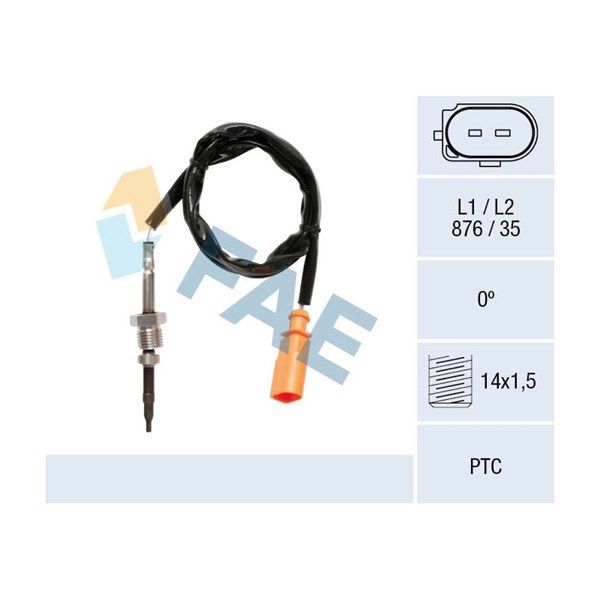 Sensor, avgastemperatur Fae 68057 FAE