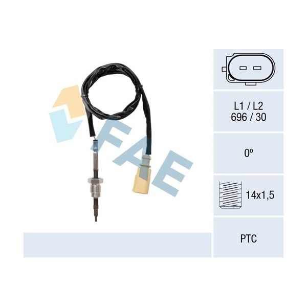 Sensor, avgastemperatur Fae 68059 FAE