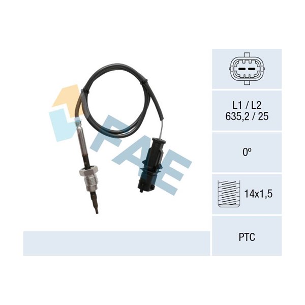 Sensor, avgastemperatur Fae 68061 FAE