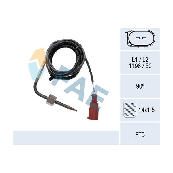 Sensor, avgastemperatur Fae 68062 FAE