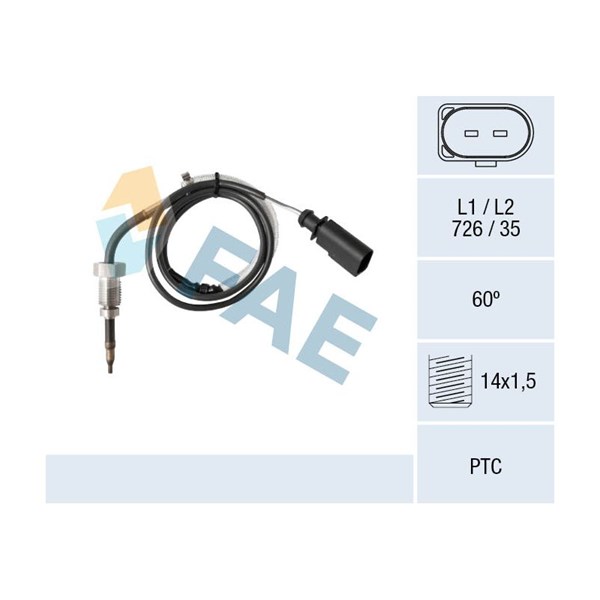 Sensor, avgastemperatur Fae 68063 FAE