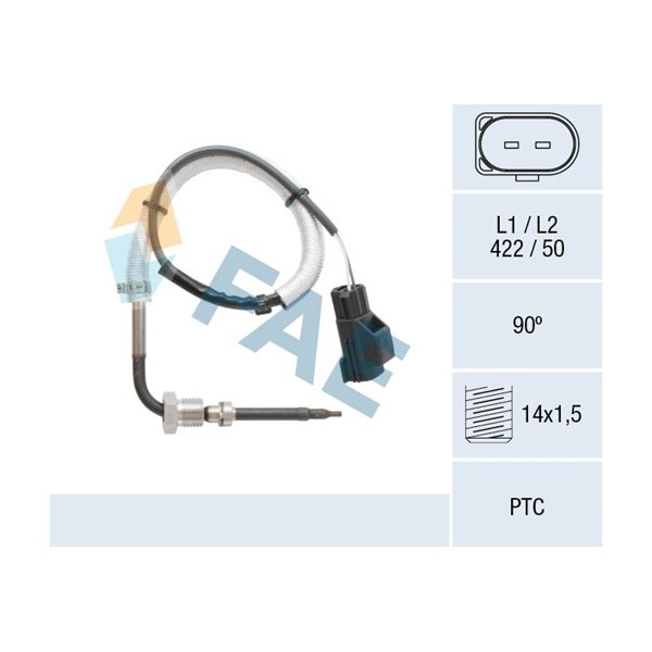 Sensor, avgastemperatur Fae 68067 FAE
