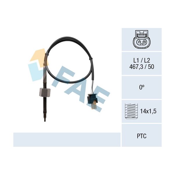 Sensor, avgastemperatur Fae 68071 FAE