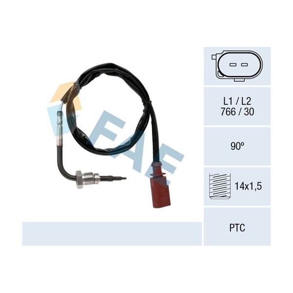 Sensor, avgastemperatur Fae 68078 FAE