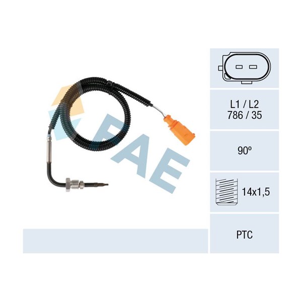 Sensor, avgastemperatur Fae 68079 FAE