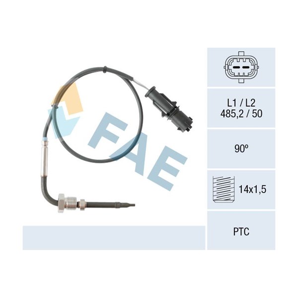 Sensor, avgastemperatur Fae 68080 FAE