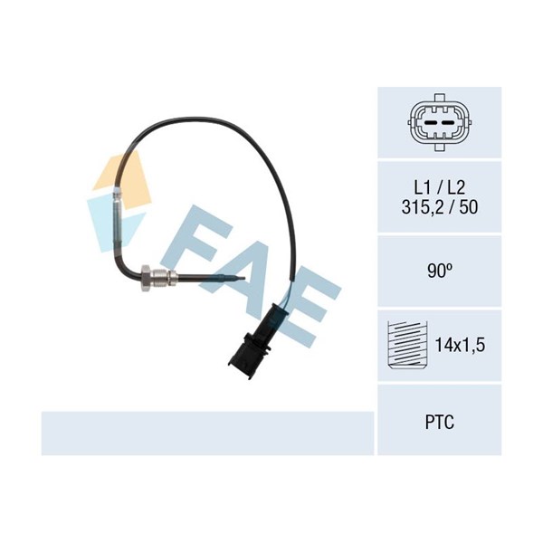 Sensor, avgastemperatur Fae 68081 FAE