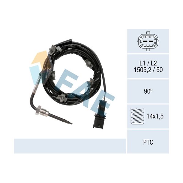 Sensor, avgastemperatur Fae 68088 FAE