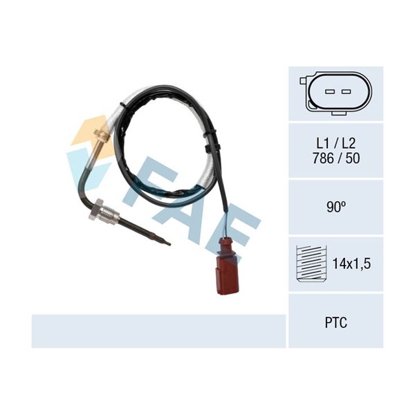 Sensor, avgastemperatur Fae 68089 FAE