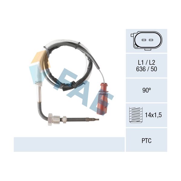Sensor, avgastemperatur Fae 68090 FAE