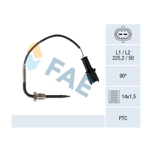 Sensor, avgastemperatur Fae 68091 FAE