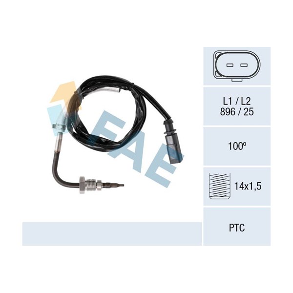 Sensor, avgastemperatur Fae 68093 FAE