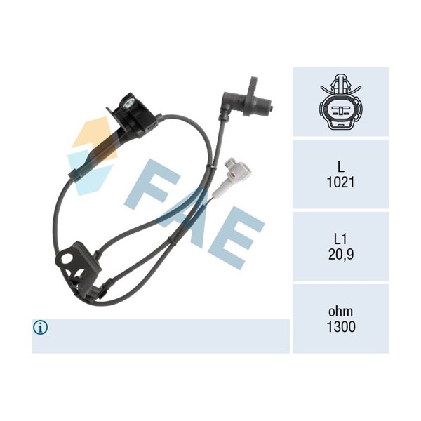 ABS-givare, Sensor, hjulvarvtal, framaxel vänster Fae 78562 FAE ABS-givare, Sensor, hjulvarvtal, framaxel vänster Fae 78562 FAE