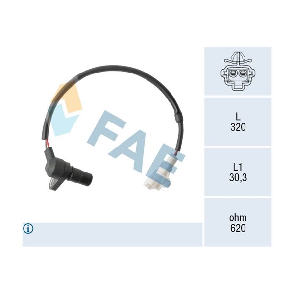 Sensor, hastighet / varvtal Fae 79526 FAE