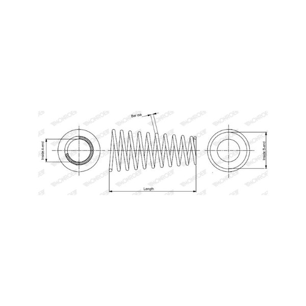 Spiralfjäder, Framaxel Monroe SP0115 MONROE