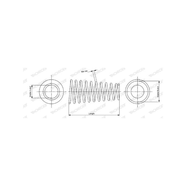 Spiralfjäder, Framaxel Monroe SP3107 MONROE Spiralfjäder, Framaxel Monroe SP3107 MONROE