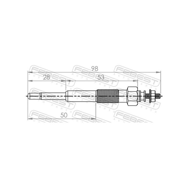 Glödstift 11V Febest 01642-003 FEBEST Glödstift 11V Febest 01642-003 FEBEST