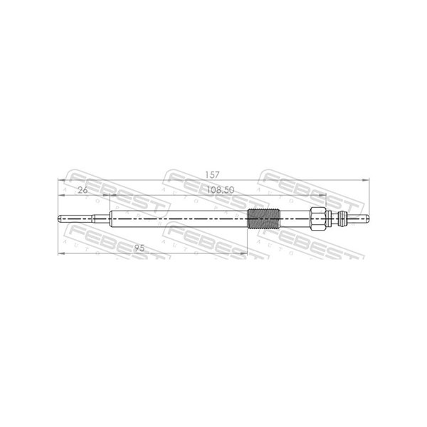 Glödstift 4,4V Febest 14642-002 FEBEST
