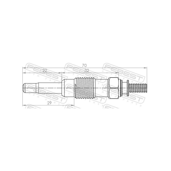 Glödstift 11,5V Febest 16642-003 FEBEST