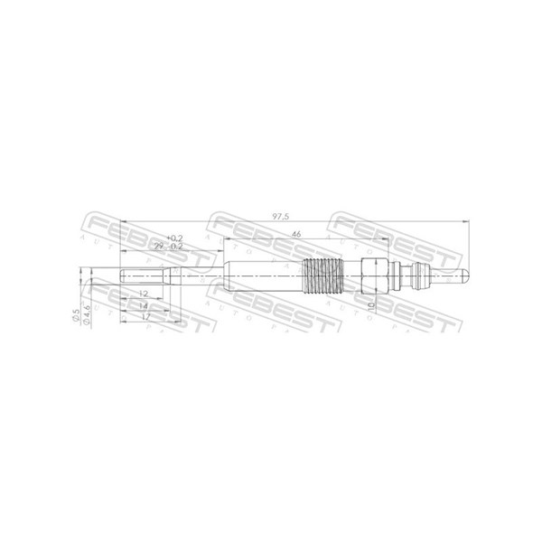 Glödstift 5V Febest 23642-003 FEBEST Glödstift 5V Febest 23642-003 FEBEST