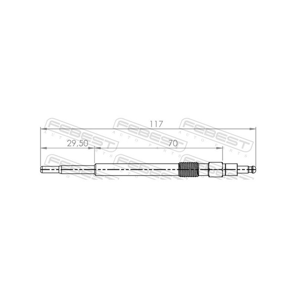 Glödstift 7V Febest 23642-008 FEBEST