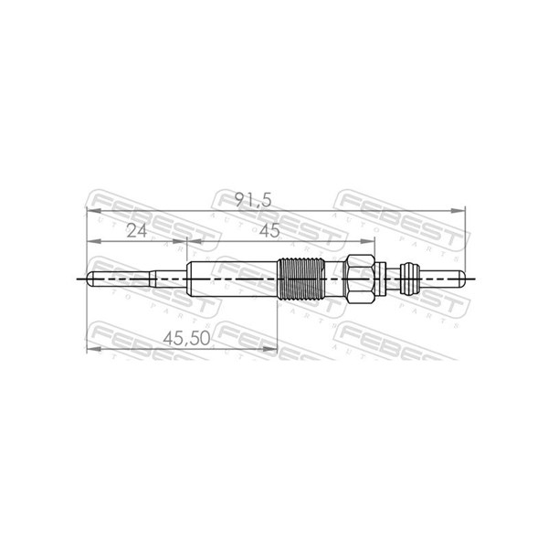 Glödstift 4,4V Febest 24642-005 FEBEST