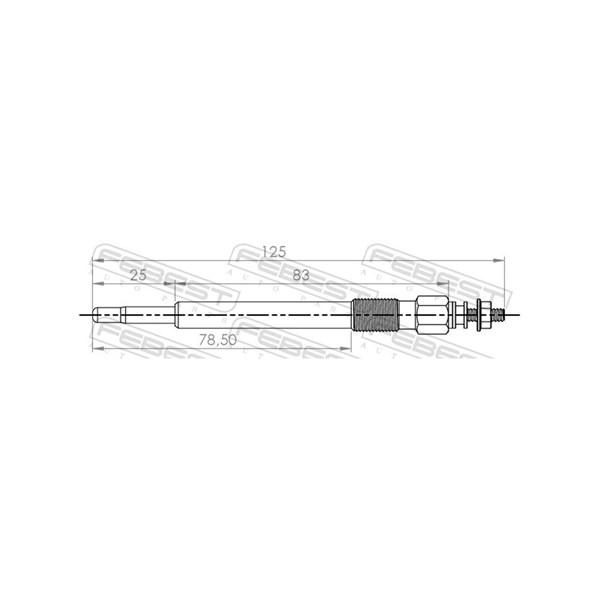 Glödstift 11,5V Febest 29642-002 FEBEST