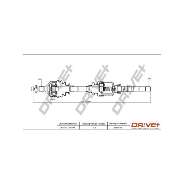 Drivaxel, framaxel höger Drivaxel, framaxel höger
