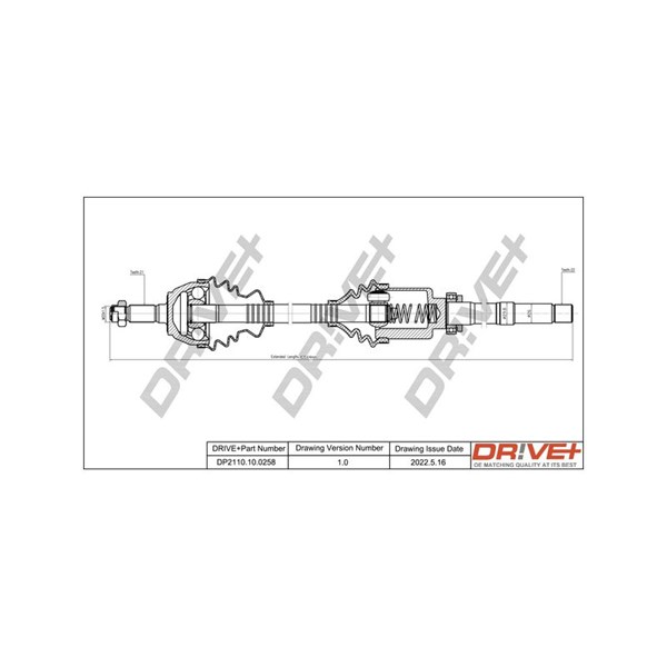 Drivaxel, framaxel höger Drivaxel, framaxel höger