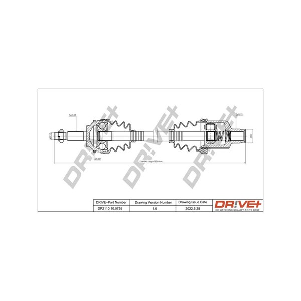 Drivaxel, framaxel höger Drivaxel, framaxel höger
