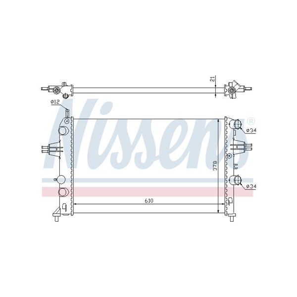 Kylare, motorkylning Nissens 63091 NISSENS