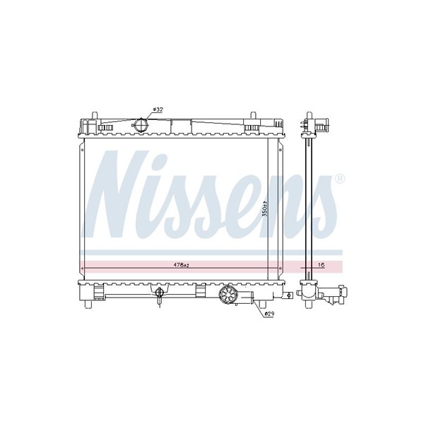 Kylare, motorkylning Nissens 646859 NISSENS
