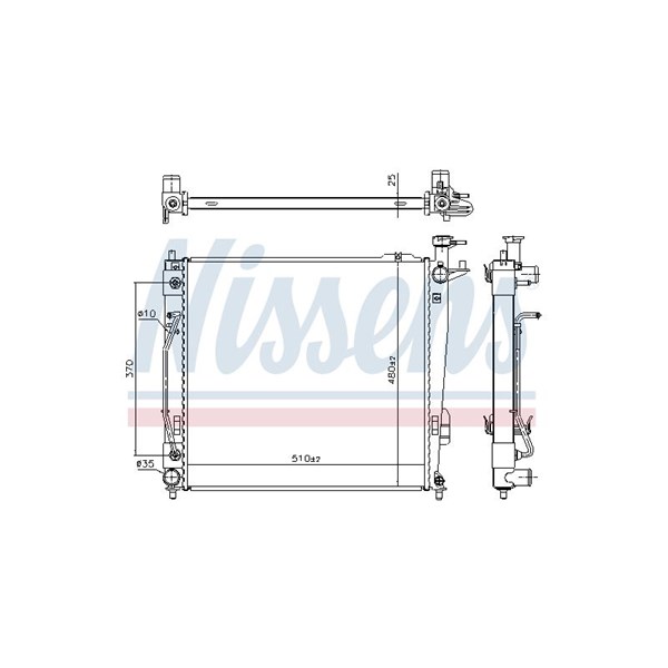 Kylare, motorkylning Nissens 675046 NISSENS