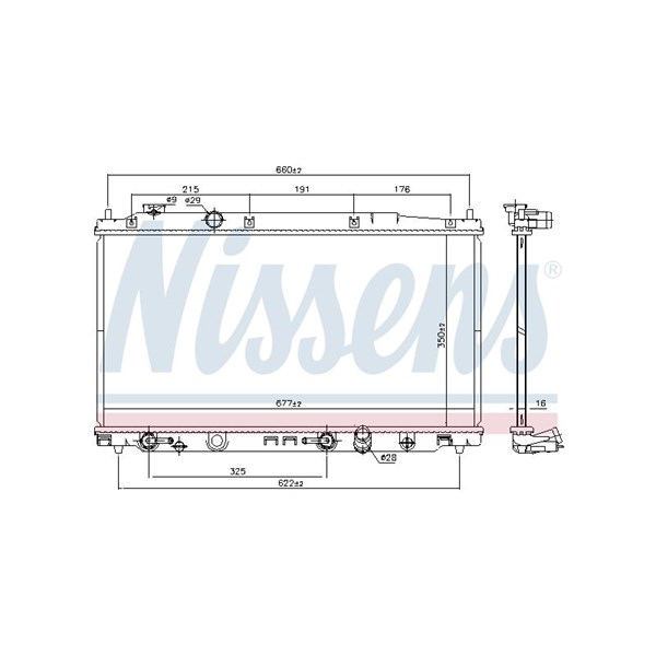 Kylare, motorkylning Nissens 681374 NISSENS