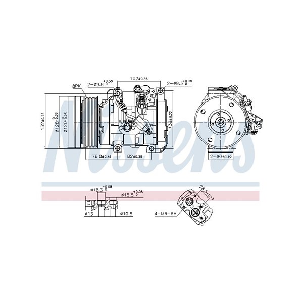Kompressor, klimatanläggning 12V Nissens 890870 NISSENS