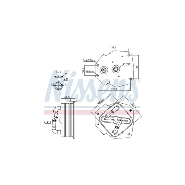 Oljekylare, motor Nissens 91418 NISSENS