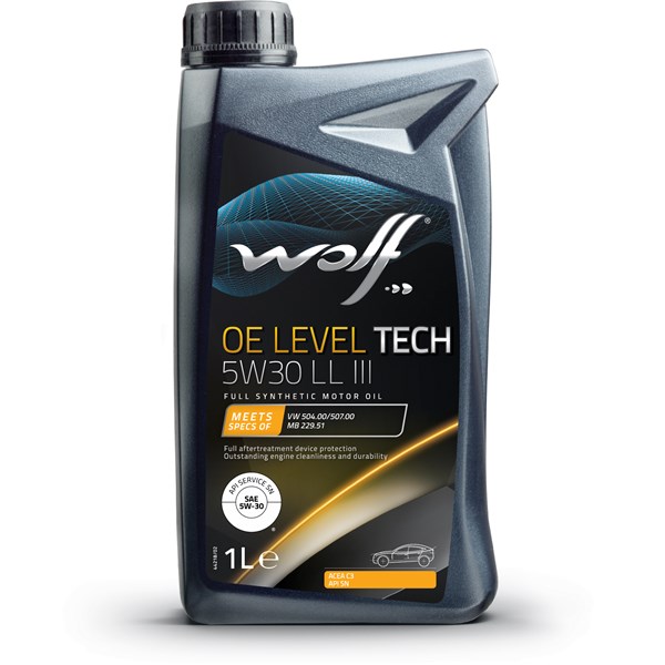 MOTOROLJA WOLF OE LEVEL TECH 5W-30 C2, C3 LL III,1L Wolf 1043892 WOLF