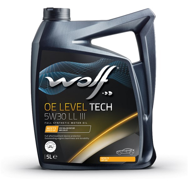 MOTOROLJA WOLF OE LEVEL TECH 5W-30 C2, C3 LL III,5L Wolf 1043893 WOLF